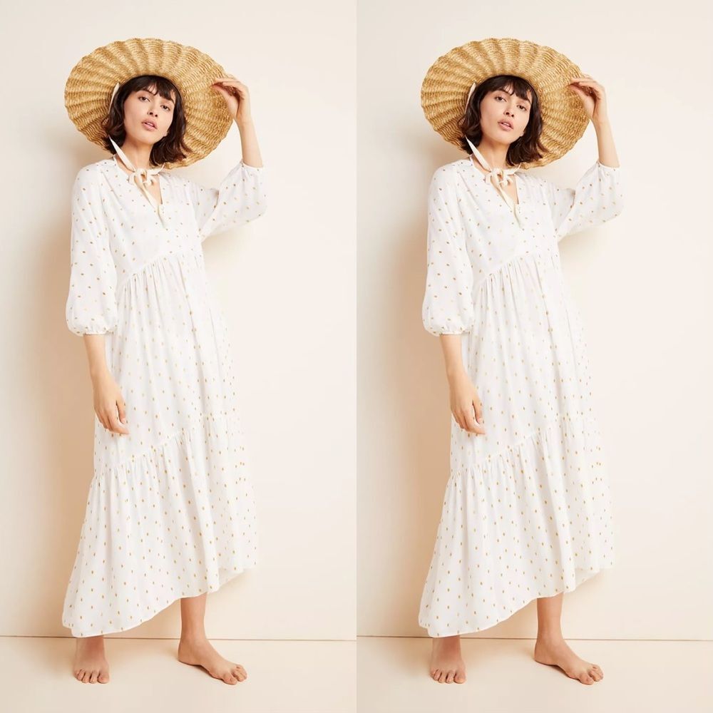 Anthropologie Augustine Tiered Maxi Dress